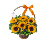 Canasta con 6 Girasoles