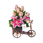 Carrosa con 6 Rosas Rosadas