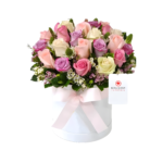 Box con 24 Rosas color Pastel