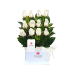 Box con 12 Rosas Blancas