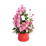 Box con 12 Rosas Rosadas