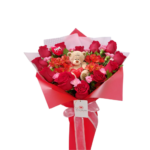 Ramo Corazón con 12 Rosas Rojas
