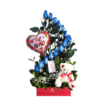 Box con 15 Rosas Azules