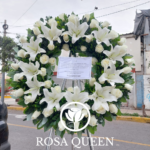 Corona Americana Rosas y Lilium