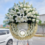 Corona especial Rosas y Lilium Blanco Perfumado