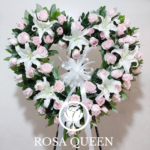 Corona Especial Corazón Rosas Rosadas
