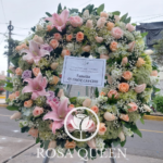 Corona Americana con Rosas Melón