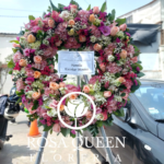 Corona Americana con Rosas Melón